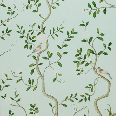 Обои ручная роспись Gustavian Garden Spring on white dyed paper