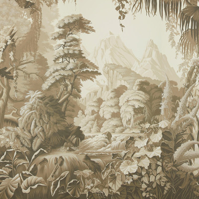 Обои ручная роспись L'Eden Sepia on scenic paper