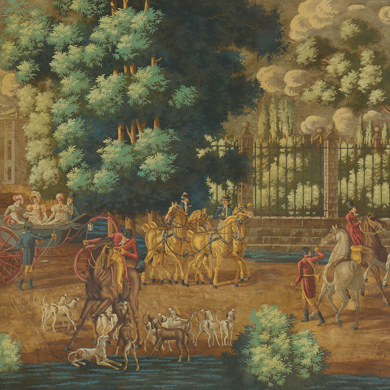 Обои ручная роспись La Chasse de Compiègne Jacquemart on antique