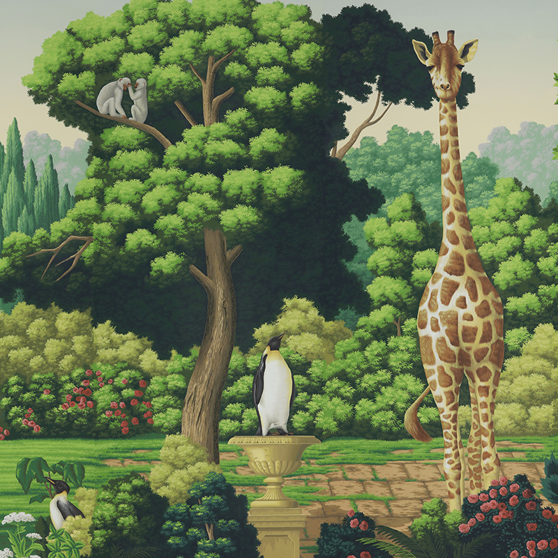 Обои ручная роспись Magical Menagerie Special Colourway on scenic paper