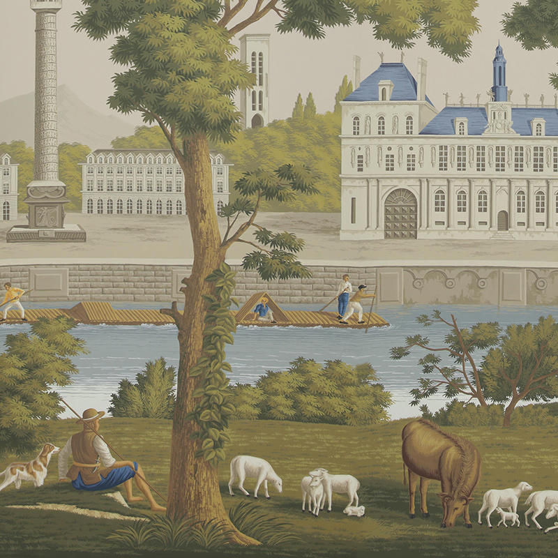Обои ручная роспись Monuments of Paris Roberts on scenic paper