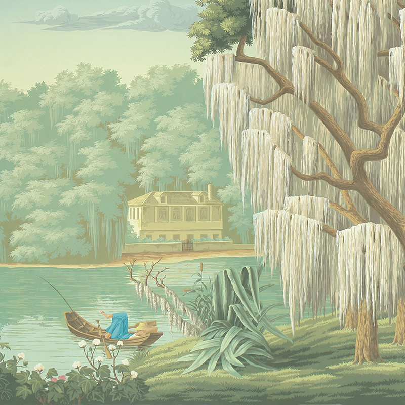 Обои ручная роспись North American River Views Verdoyant on scenic paper