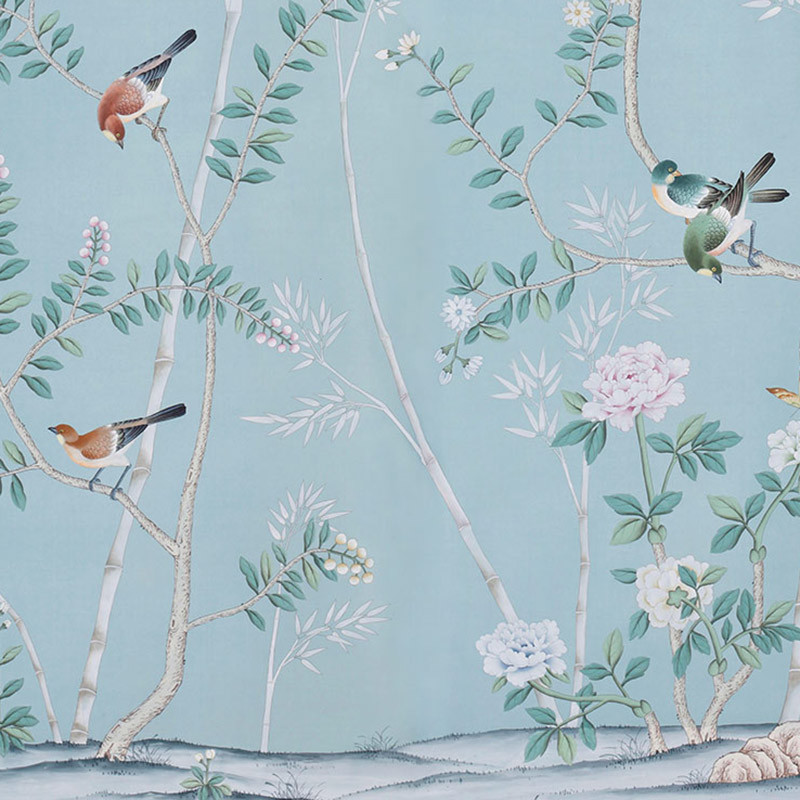 Обои ручная роспись Portobello Duck Egg