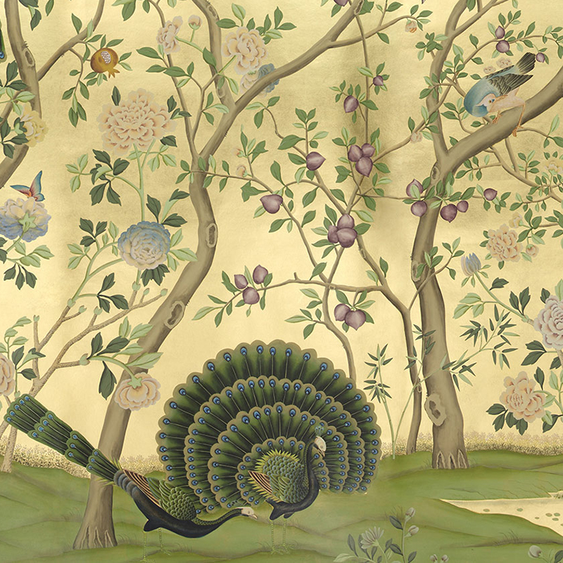 Обои ручная роспись St Laurent Deep Rich Gold