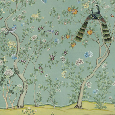 Обои ручная роспись St Laurent Sung Blue