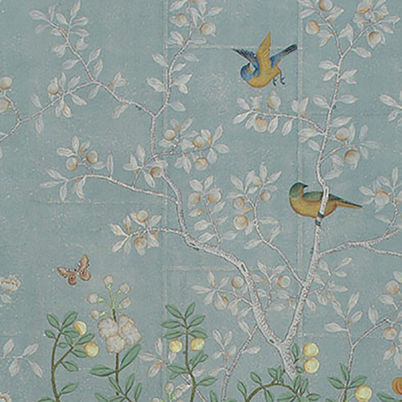 Обои ручная роспись Temple Newsam Blue Grey