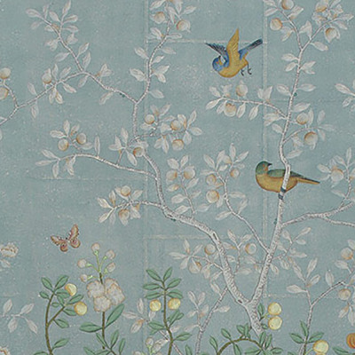 Обои ручная роспись Temple Newsam Blue Grey