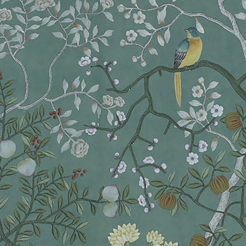 Обои ручная роспись Temple Newsam Sung Green