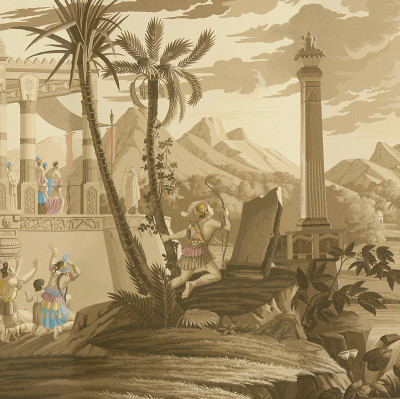 Обои ручная роспись The Incas Rose des Sables on scenic paper