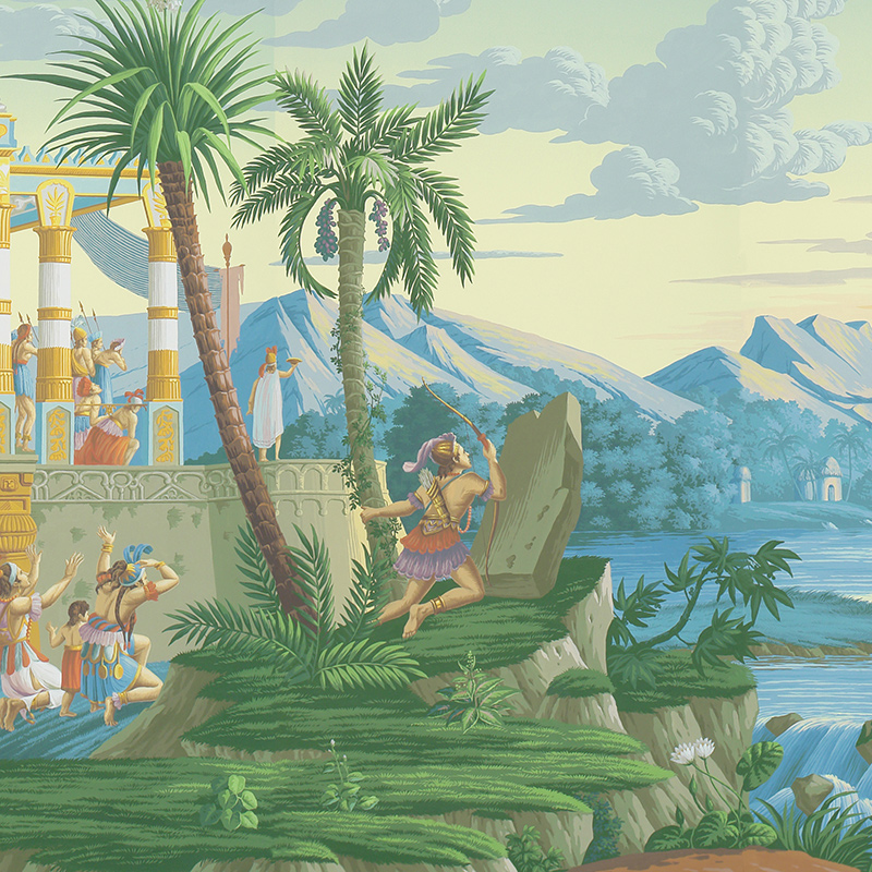 Обои ручная роспись The Incas Special Colourway on scenic paper