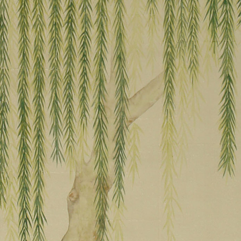 Обои ручная роспись Willow Original colourway on Statue India tea paper