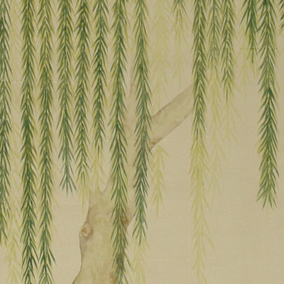 Обои ручная роспись Willow Original colourway on Statue India tea paper