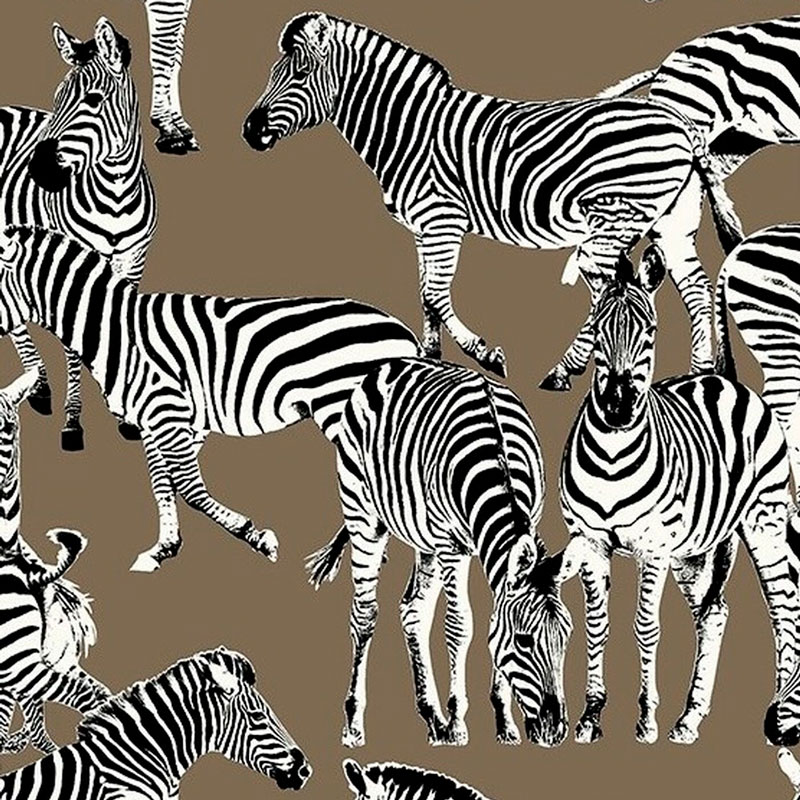 Обои ручная роспись Zebras Chocolate Mousse