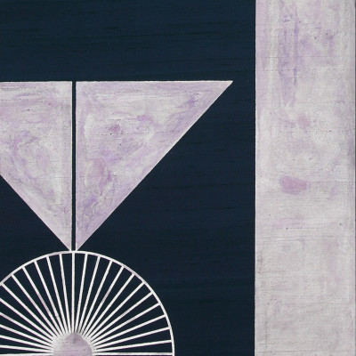 Обои ручная роспись в стиле Арт-деко Assemblage Aluminium Leaf with désargenter pearlescent antiquing