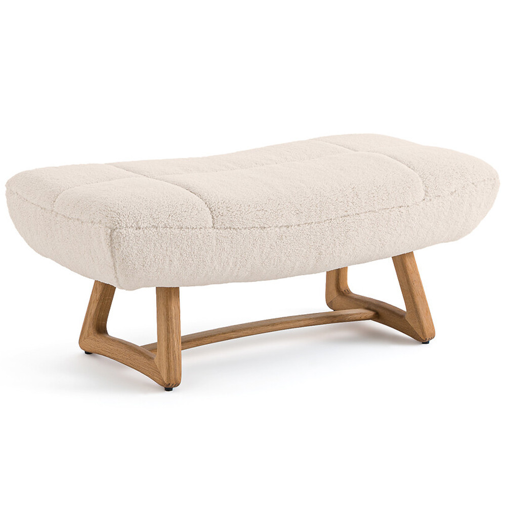 Оттоманка с обивкой букле Lino White Boucle Ottoman