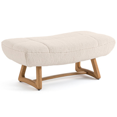 Оттоманка с обивкой букле Lino White Boucle Ottoman