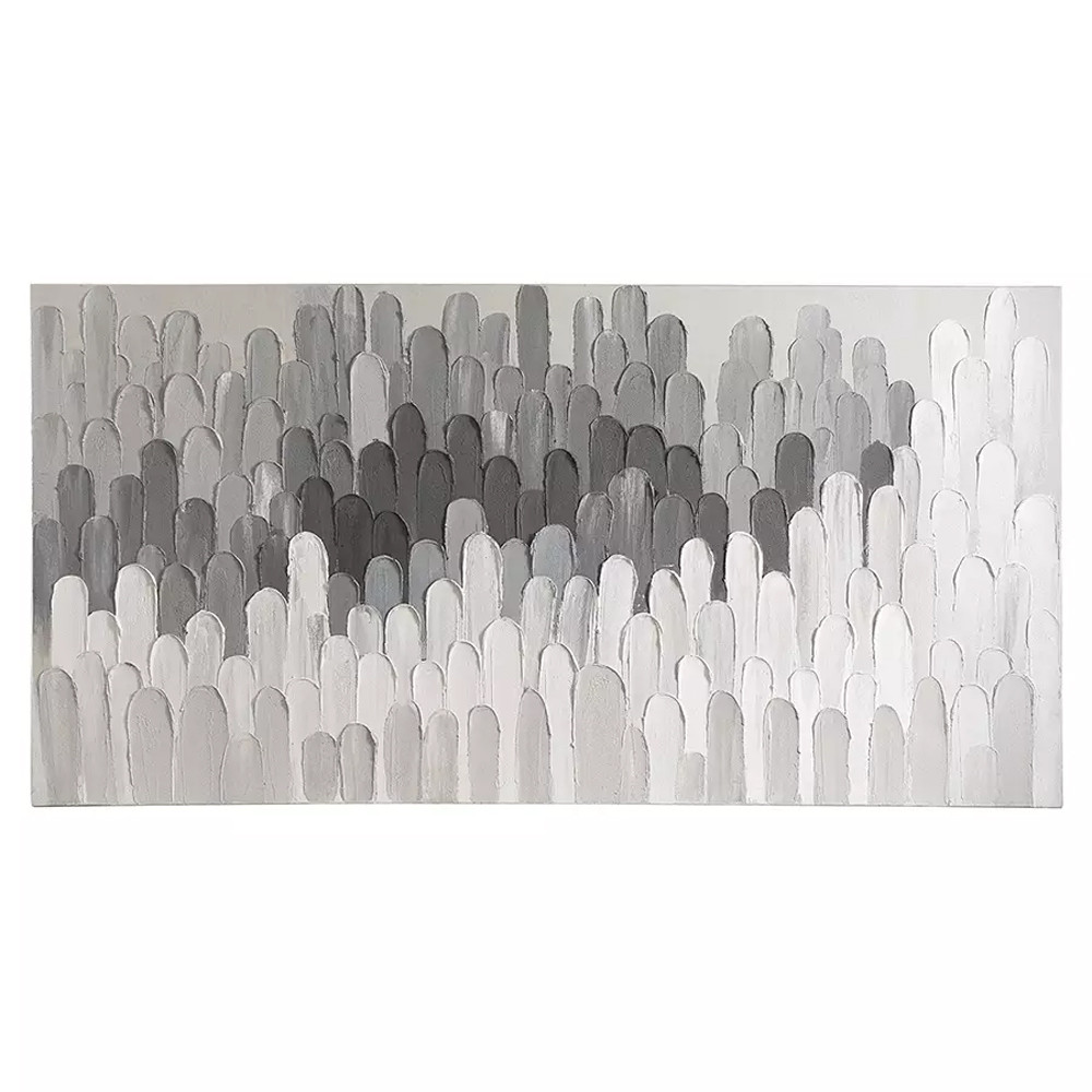 Панно декоративное с ручной росписью Gray Strokes