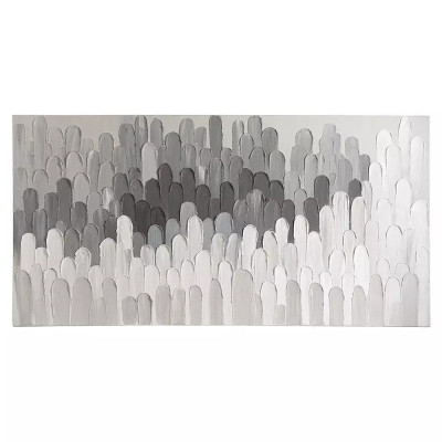 Панно декоративное с ручной росписью Gray Strokes