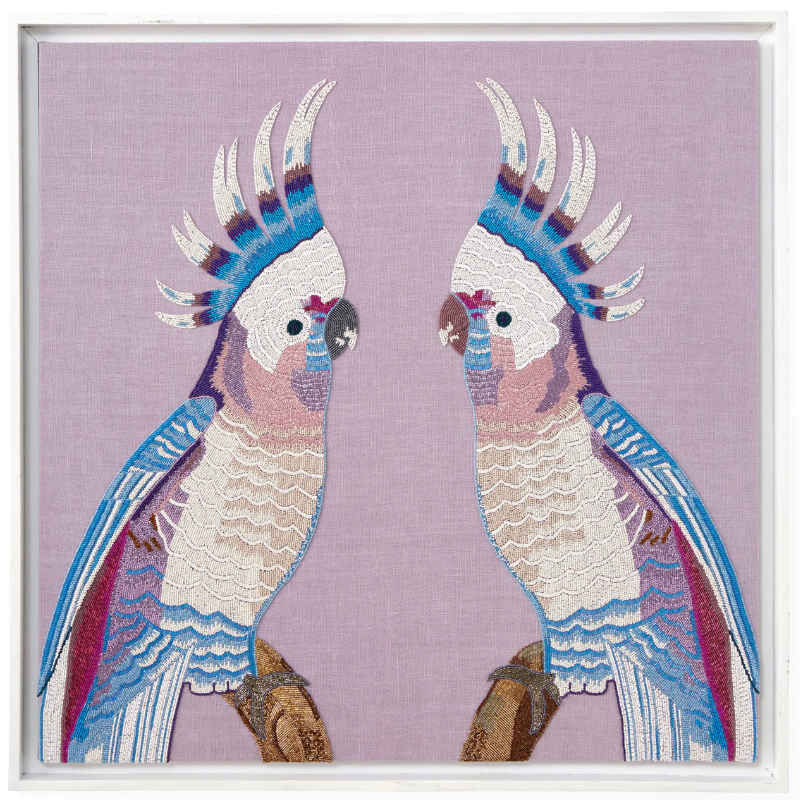 Панно из бисера Попугаи ручная работа PARROTS BEADED Wall Art