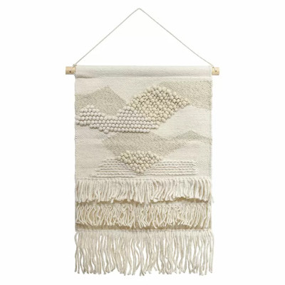 Панно из шерсти и хлопка с узором Beige Calista Serene