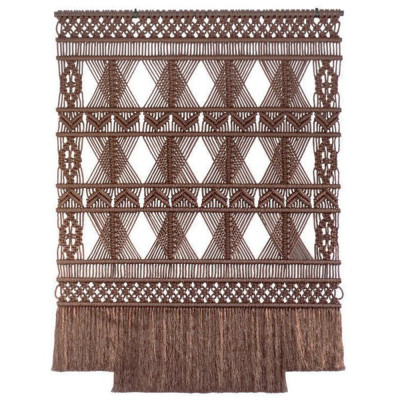 Панно Макраме коричневый цвет