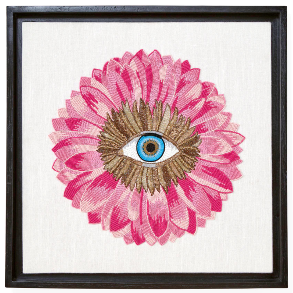 Панно Розовый цветок вышитое бисером PETALS BEADED ART