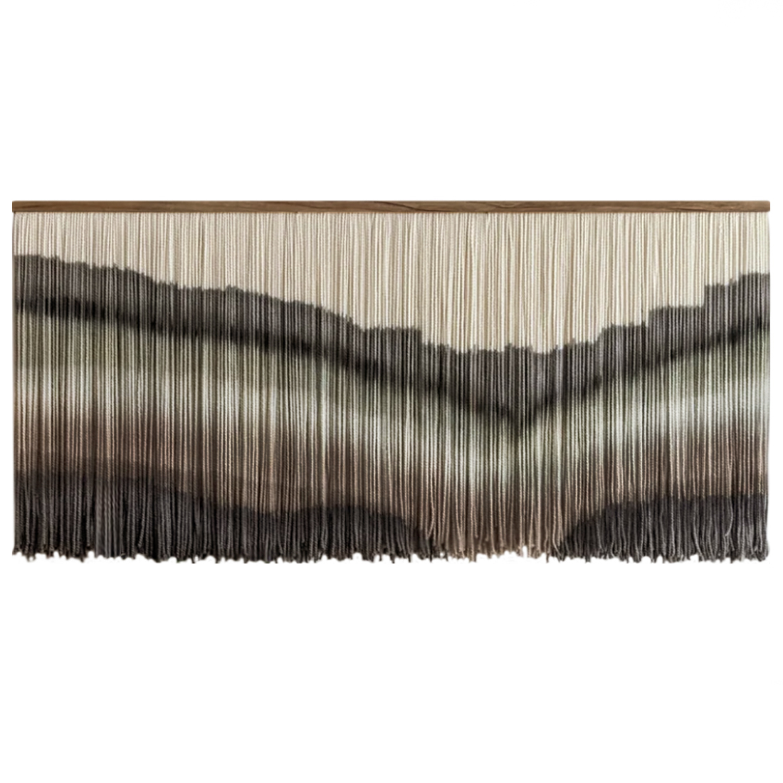 Пейзаж из нитей Макраме Wall decor Black and White Landscape