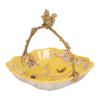 Пепельница желтая с белкой Squirrel