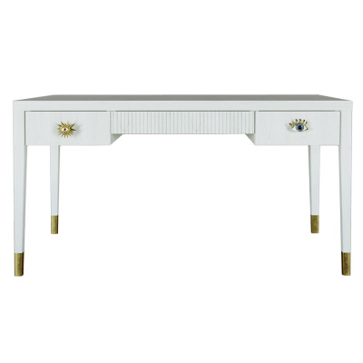 Письменный стол Elsa Dreams White Шпон дерево с двумя ящиками