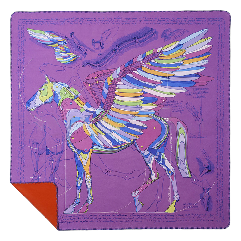 Плед Hermes Pegasus Purple Plaid