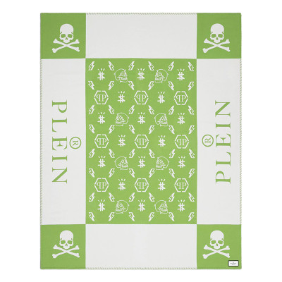 Плед Philipp Plein Plaid Cashmere Skul Green