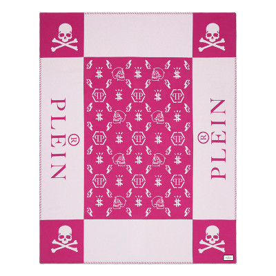 Плед Philipp Plein Plaid Cashmere Skull Pink