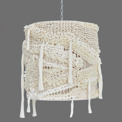 Плетеный Подвесной светильник из шерсти Wool Lamp