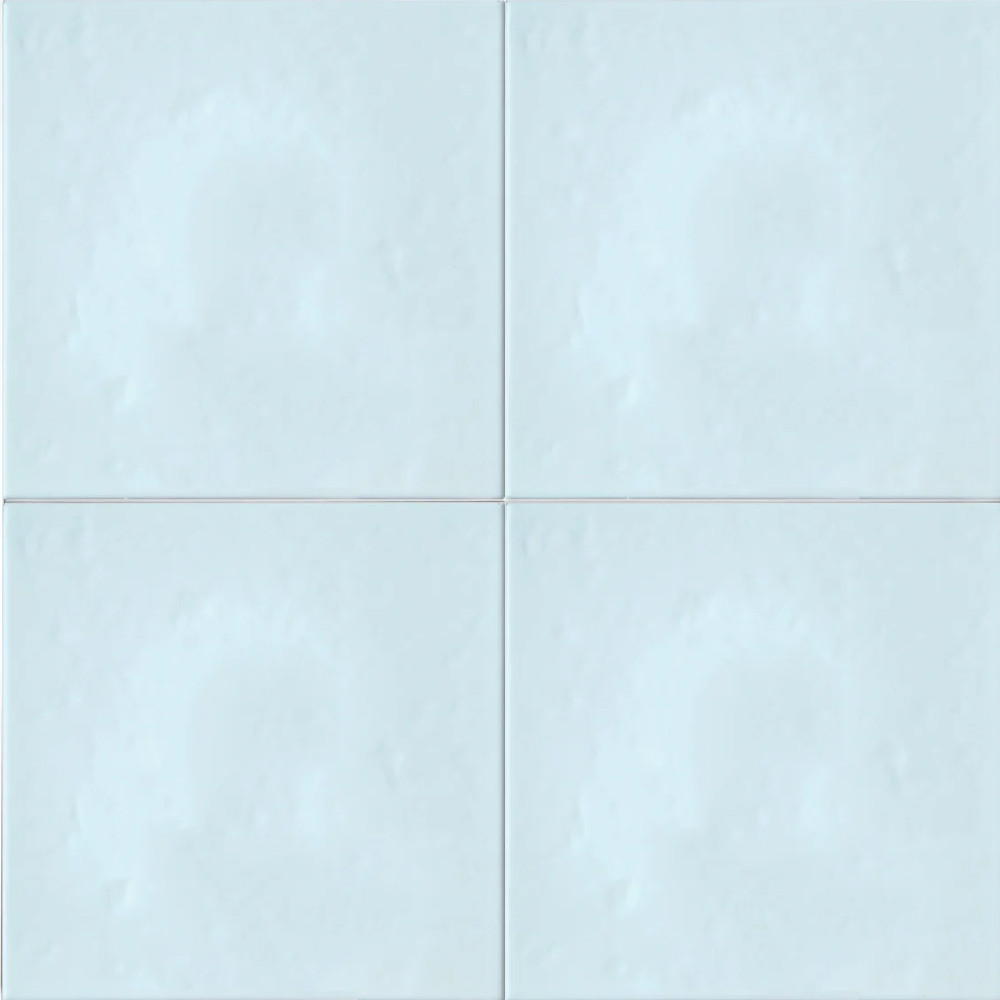 Плитка однотонная белая Голубая известь