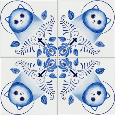Плитка с узором Котики