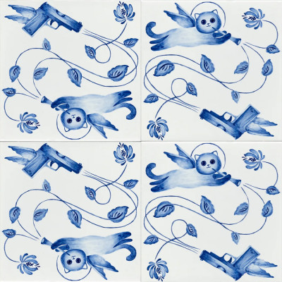 Плитка с узором Пистолеты