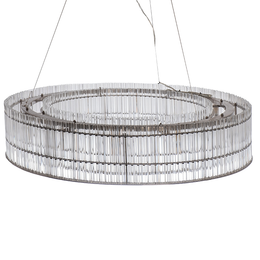 Подвесная люстра в форме круга Light Source Antique Nickel