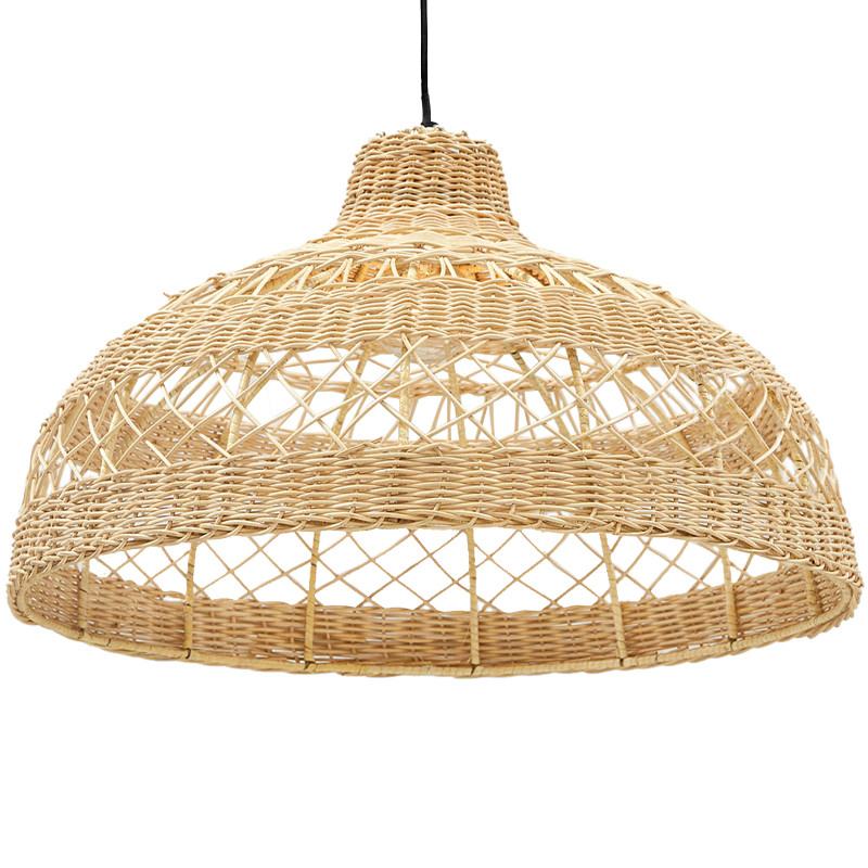 Подвесная люстра с плетеным абажуром Eman Wicker Chandelier