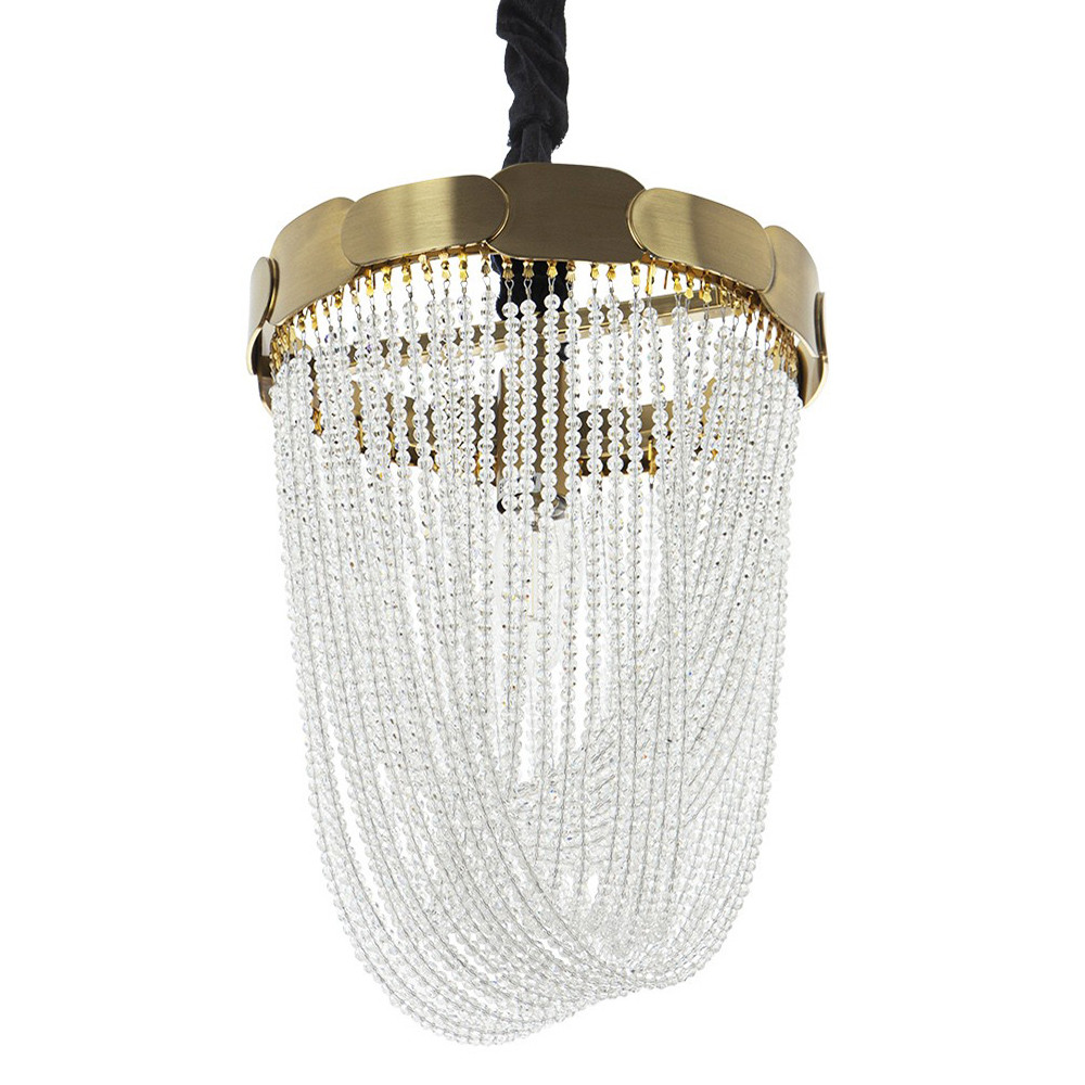 Подвесная люстра с хрустальными подвесками Riche Crystal Metal Chandelier 1