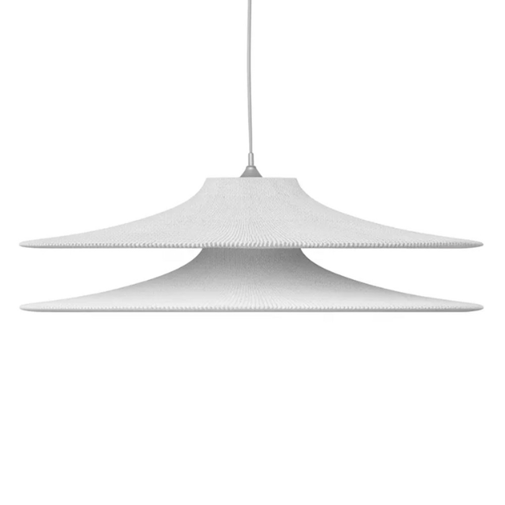 Подвесной вязаный белый светильник «Двойной Токио»