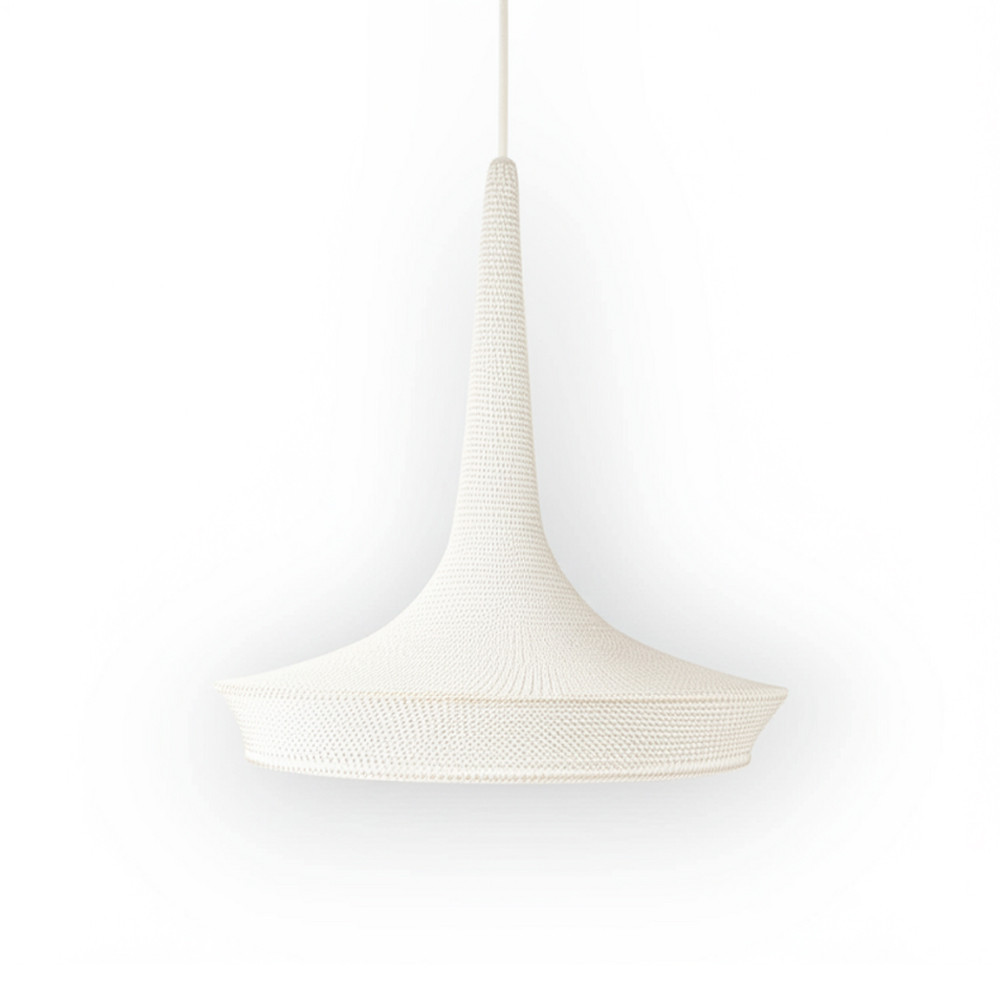 Подвесной вязаный белый светильник «Марокко»