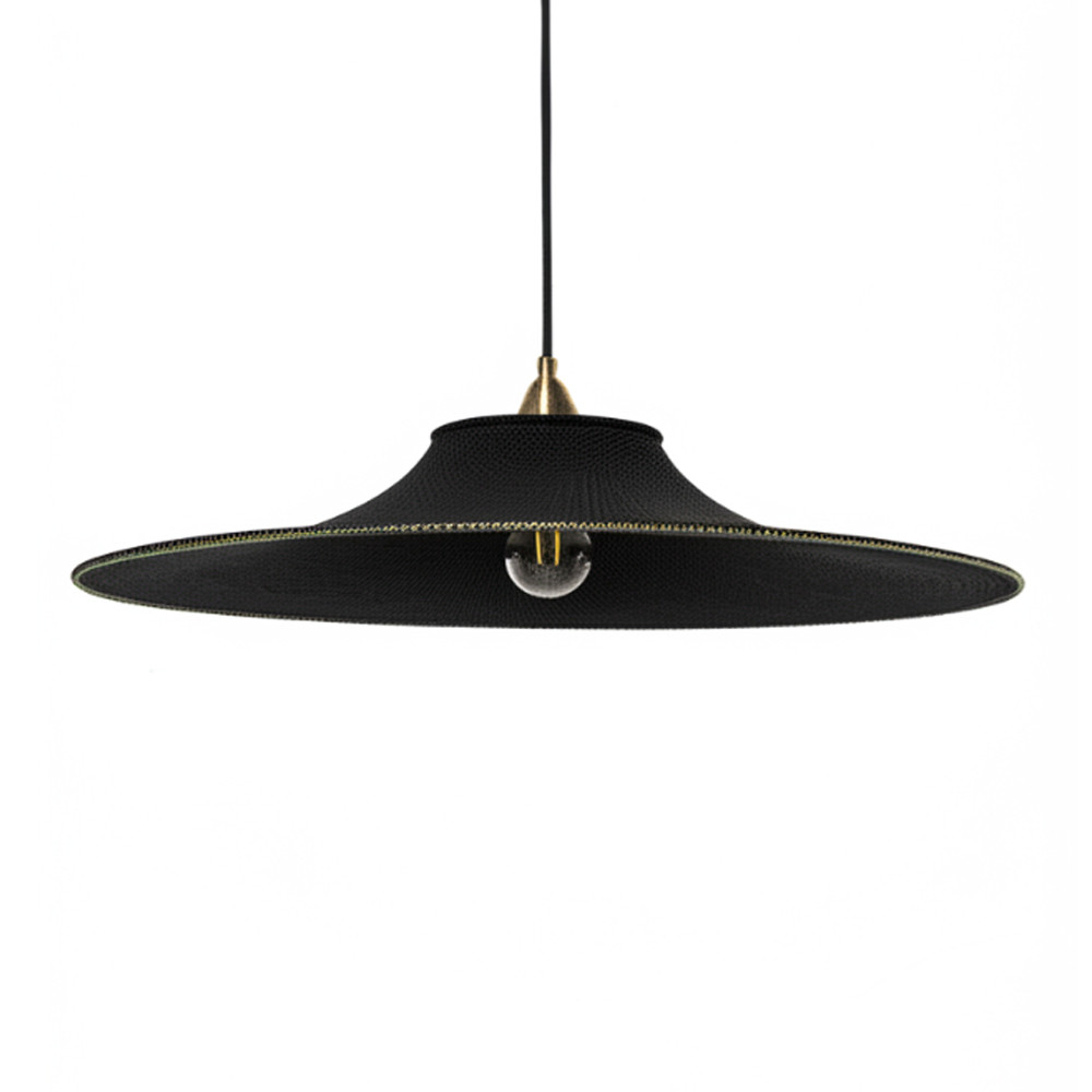 Подвесной вязаный черный светильник «Токио»