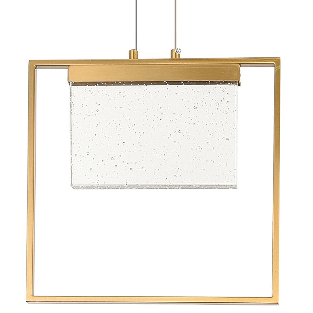 Подвесной геометрический светильник со стеклом Rectangle Geometry Glass Chandelier