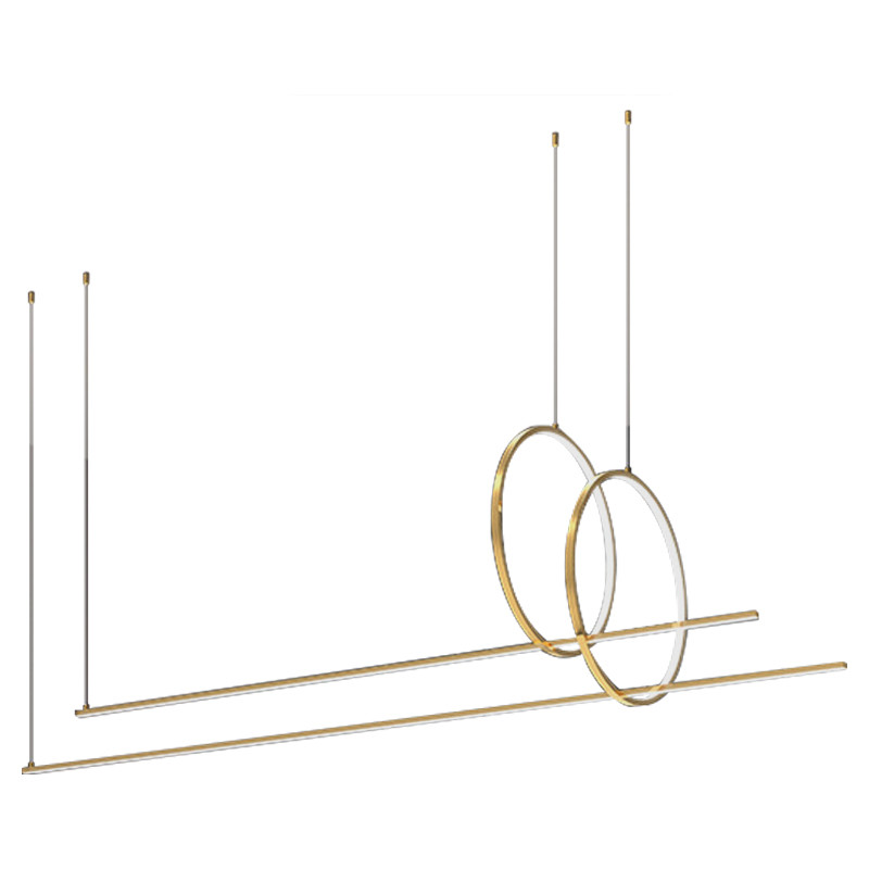 Подвесной Дизайнерский Светильник Ursa Geometric Ring Lamp 2 кольца