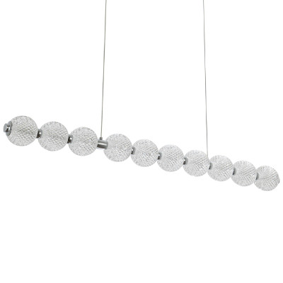 Подвесной линейный светодиодный светильник Crystal Globule Linear Hanging Lamp Chrome
