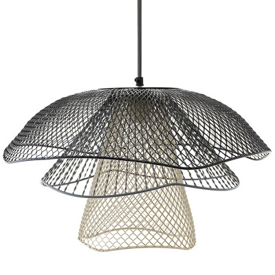 Подвесной светильник Black Grey Mesh Lampshade Hanging Lamp