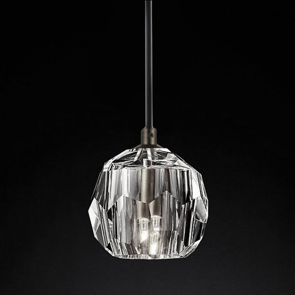 Подвесной светильник Boule De Cristal Single Rod Pendant Chrome