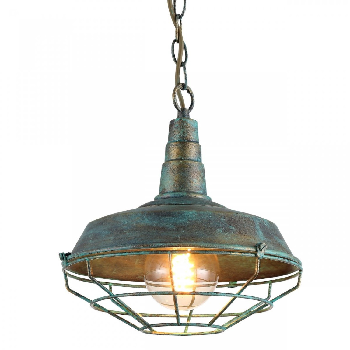 Подвесной светильник DARK CAGE PENDANT turquoise vintage II