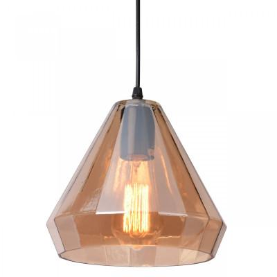 Подвесной светильник faceted cone Amber glass pendant lamp