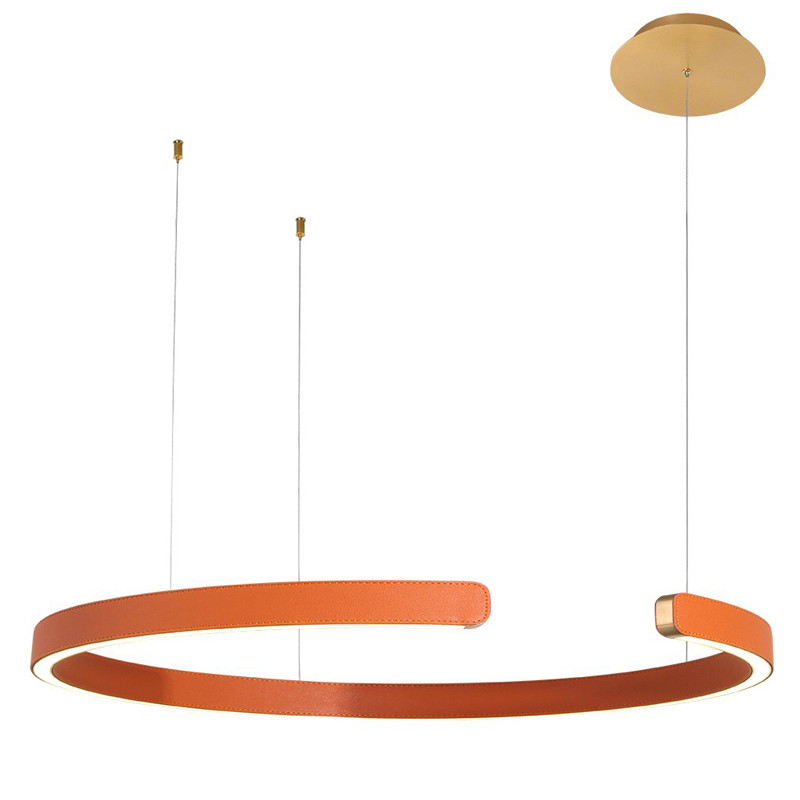 Подвесной светильник Half Ring orange leather